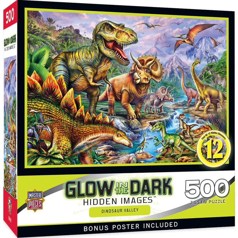 Hidden Images - Dinosaur Valley 500 Piece Jigsaw Puzzle | L.A. Mood Comics and Games