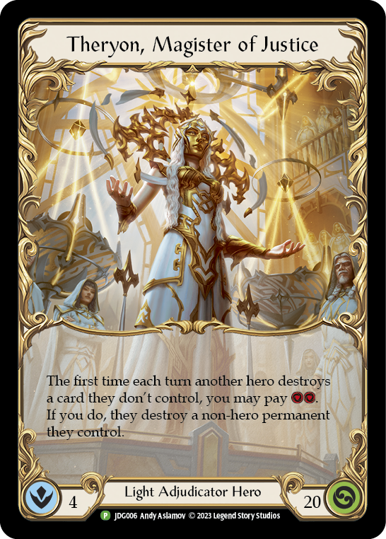 Theryon, Magister of Justice [JDG006] (Promo)  Cold Foil | L.A. Mood Comics and Games
