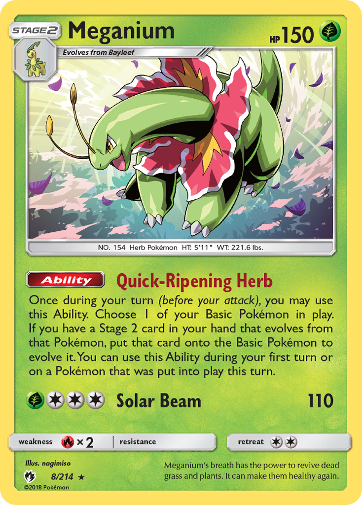 Meganium (8/214) [Sun & Moon: Lost Thunder] | L.A. Mood Comics and Games