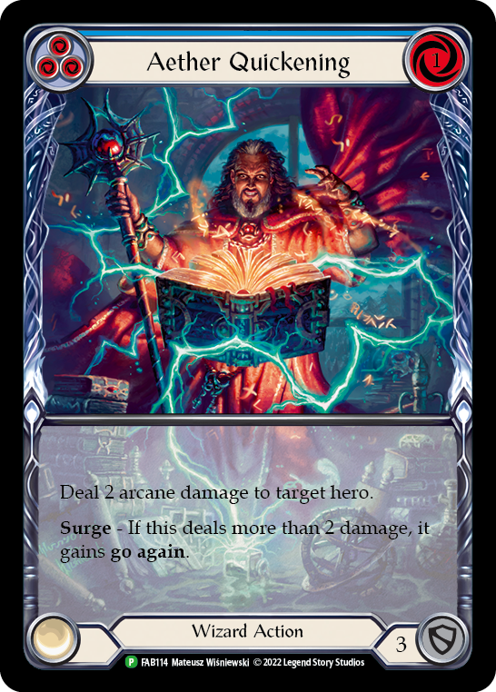 Aether Quickening (Blue) [FAB114] (Promo)  Rainbow Foil | L.A. Mood Comics and Games