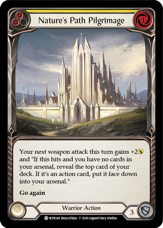 Nature's Path Pilgrimage (Yellow) [U-WTR148] (Welcome to Rathe Unlimited)  Unlimited Rainbow Foil | L.A. Mood Comics and Games