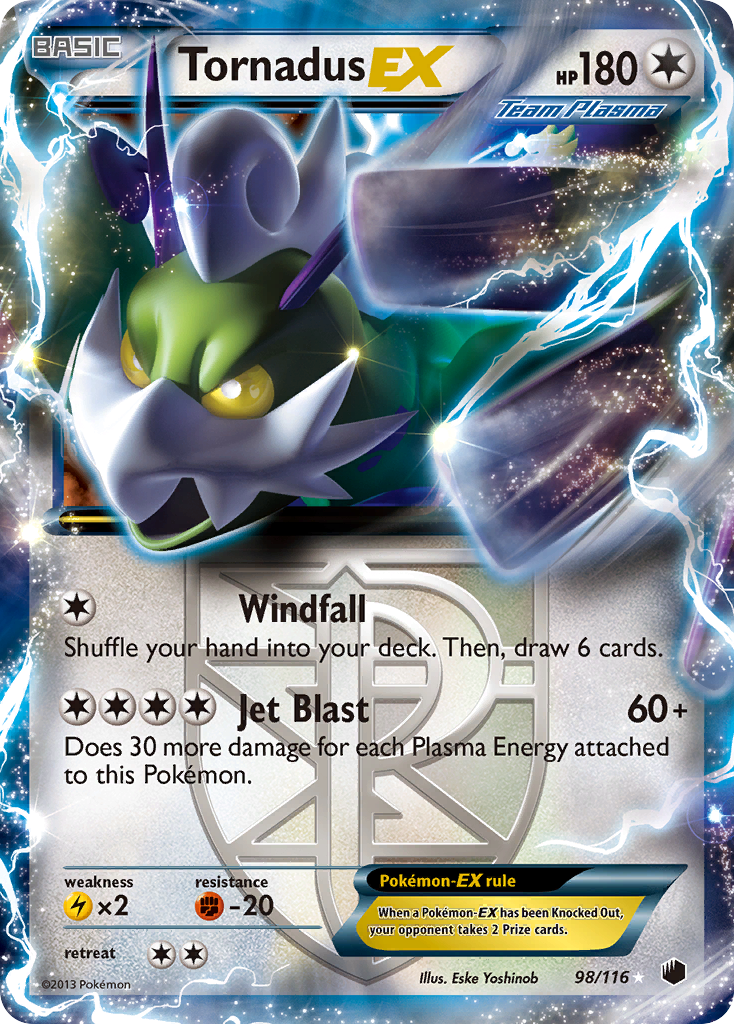 Tornadus EX (98/116) [Black & White: Plasma Freeze] | L.A. Mood Comics and Games