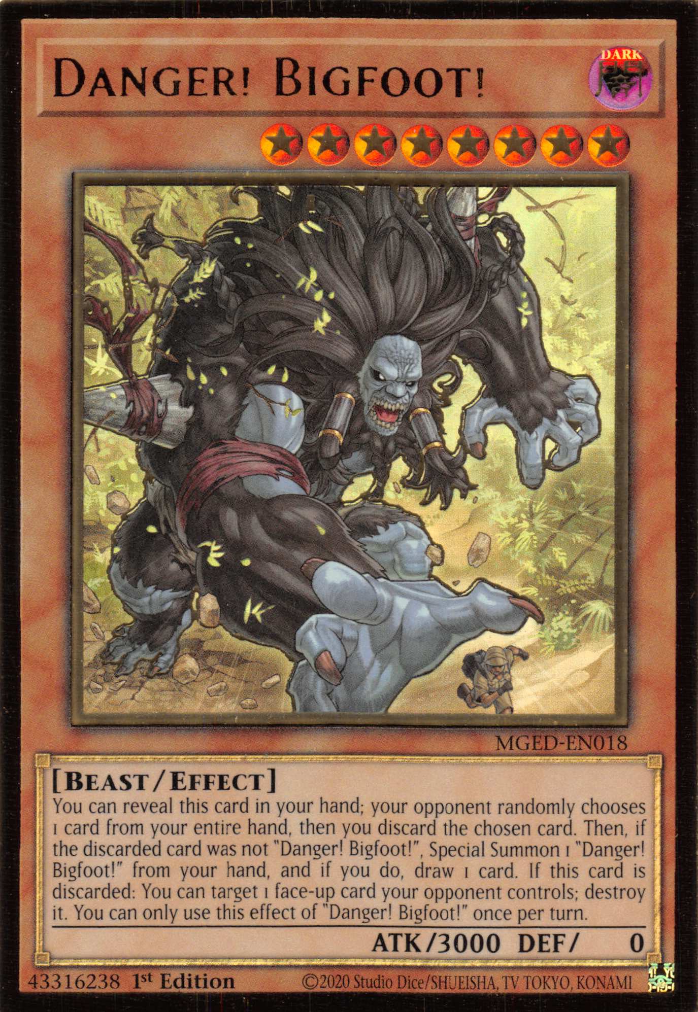Danger! Bigfoot! [MGED-EN018] Gold Rare | L.A. Mood Comics and Games