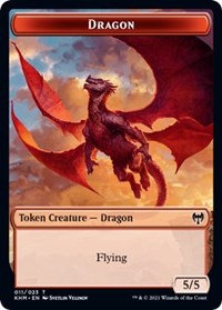 Dragon // Thopter Double-Sided Token [Kaldheim Commander Tokens] | L.A. Mood Comics and Games