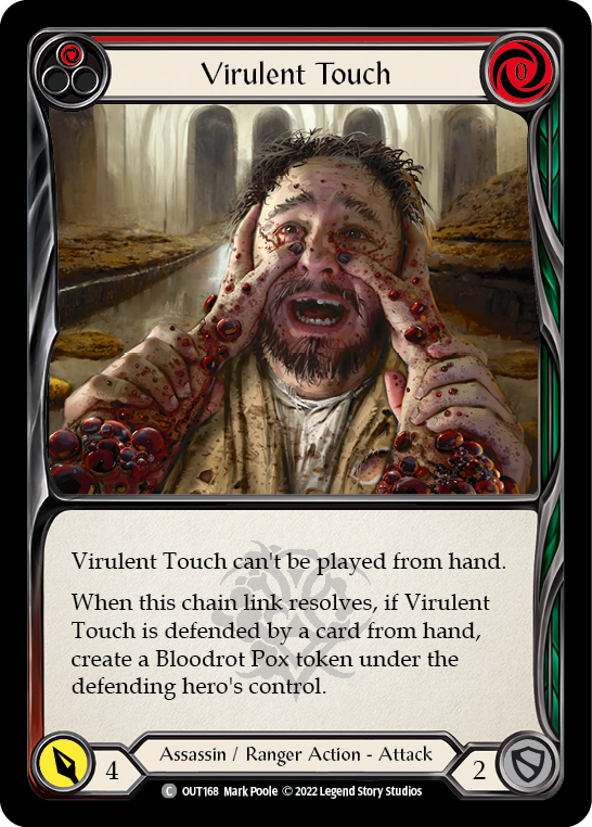 Virulent Touch (Red) [OUT168] (Outsiders)  Rainbow Foil | L.A. Mood Comics and Games