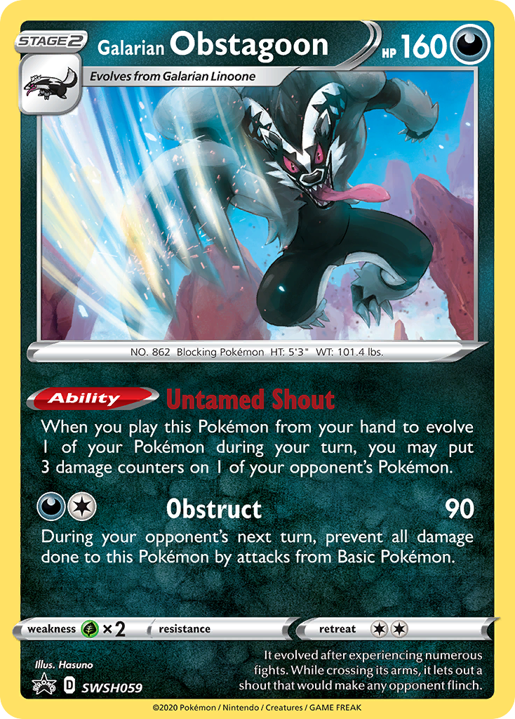 Galarian Obstagoon (SWSH059) [Sword & Shield: Black Star Promos] | L.A. Mood Comics and Games