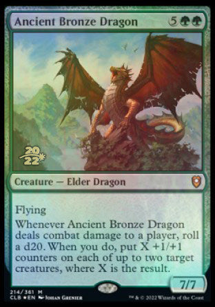 Ancient Bronze Dragon [Commander Legends: Battle for Baldur's Gate Prerelease Promos] | L.A. Mood Comics and Games