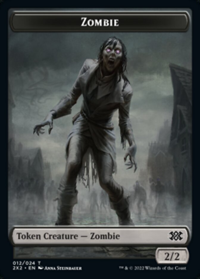 Zombie // Angel Double-Sided Token [Double Masters 2022 Tokens] | L.A. Mood Comics and Games