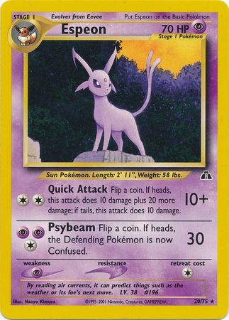 Espeon (20/75) [Neo Discovery Unlimited] | L.A. Mood Comics and Games