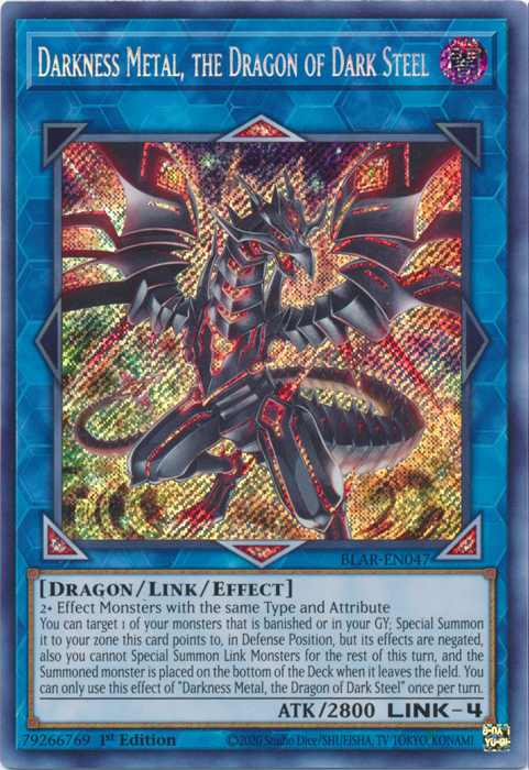 Darkness Metal, the Dragon of Dark Steel [BLAR-EN047] Secret Rare | L.A. Mood Comics and Games