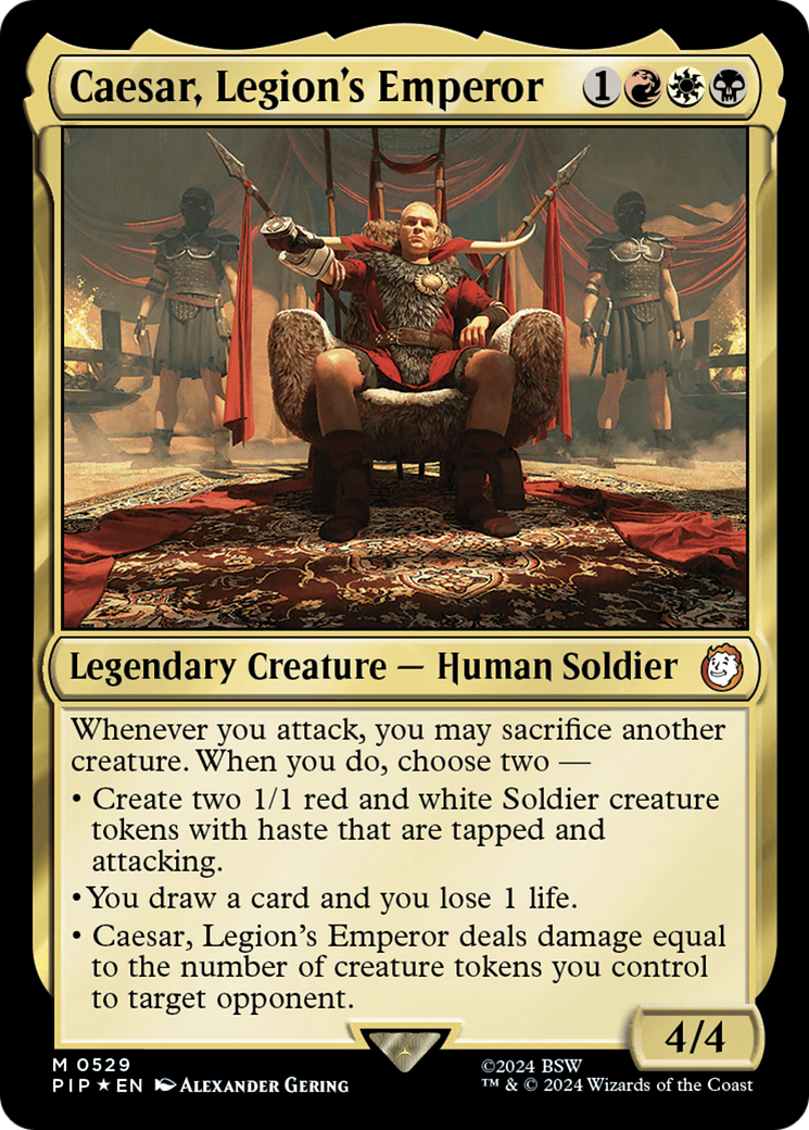 Caesar, Legion's Emperor (Surge Foil) [Fallout] | L.A. Mood Comics and Games