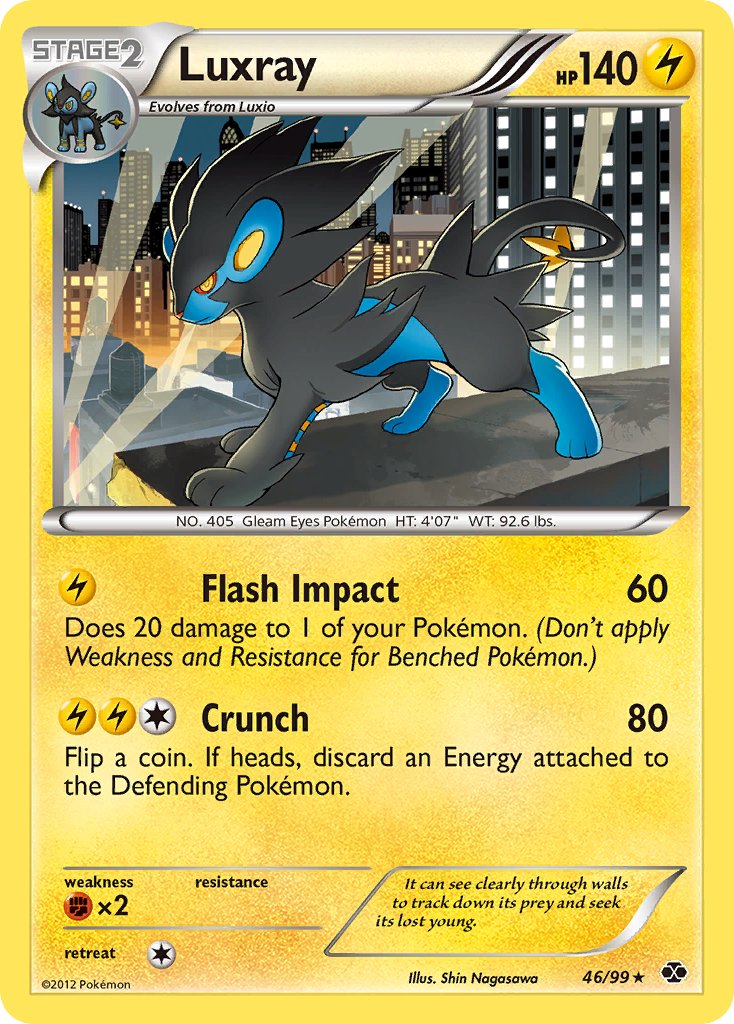 Luxray (46/99) (Cracked Ice Holo) (Blister Exclusive) [Black & White: Next Destinies] | L.A. Mood Comics and Games