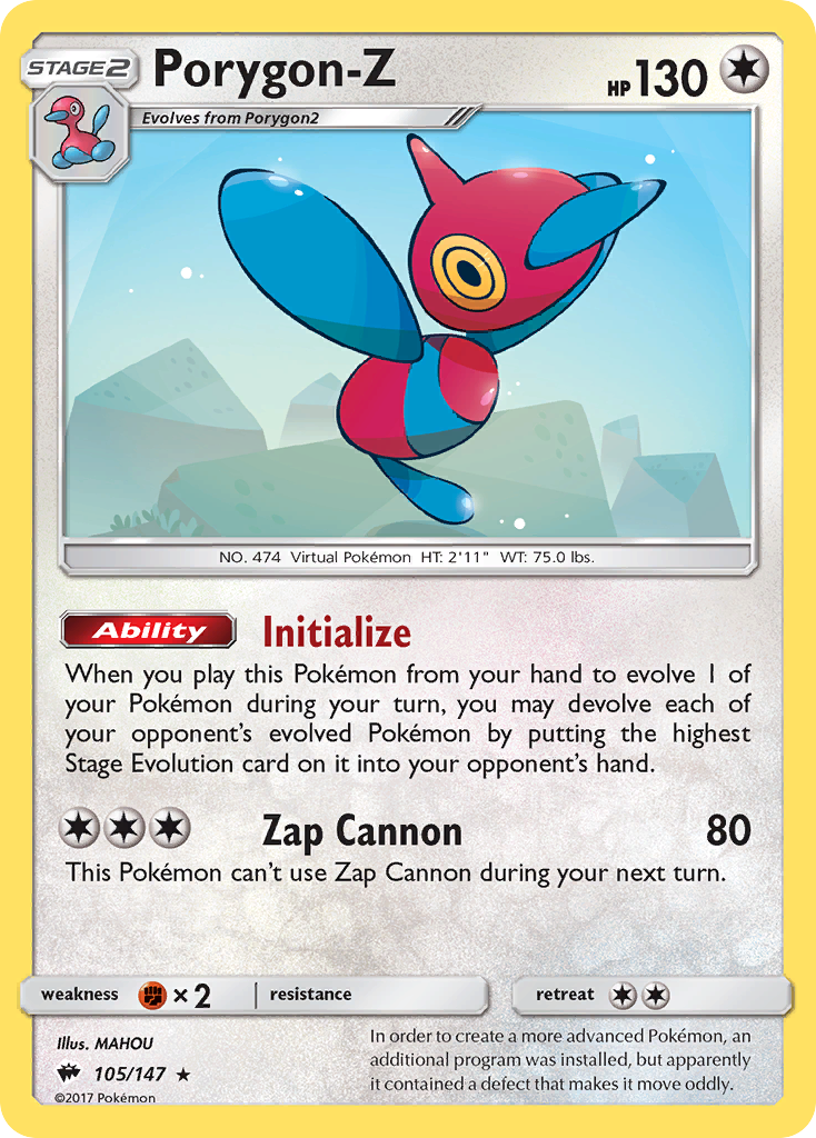 Porygon-Z (105/147) [Sun & Moon: Burning Shadows] | L.A. Mood Comics and Games