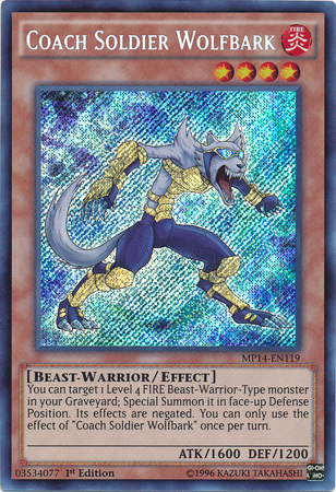 Coach Soldier Wolfbark [MP14-EN119] Secret Rare | L.A. Mood Comics and Games