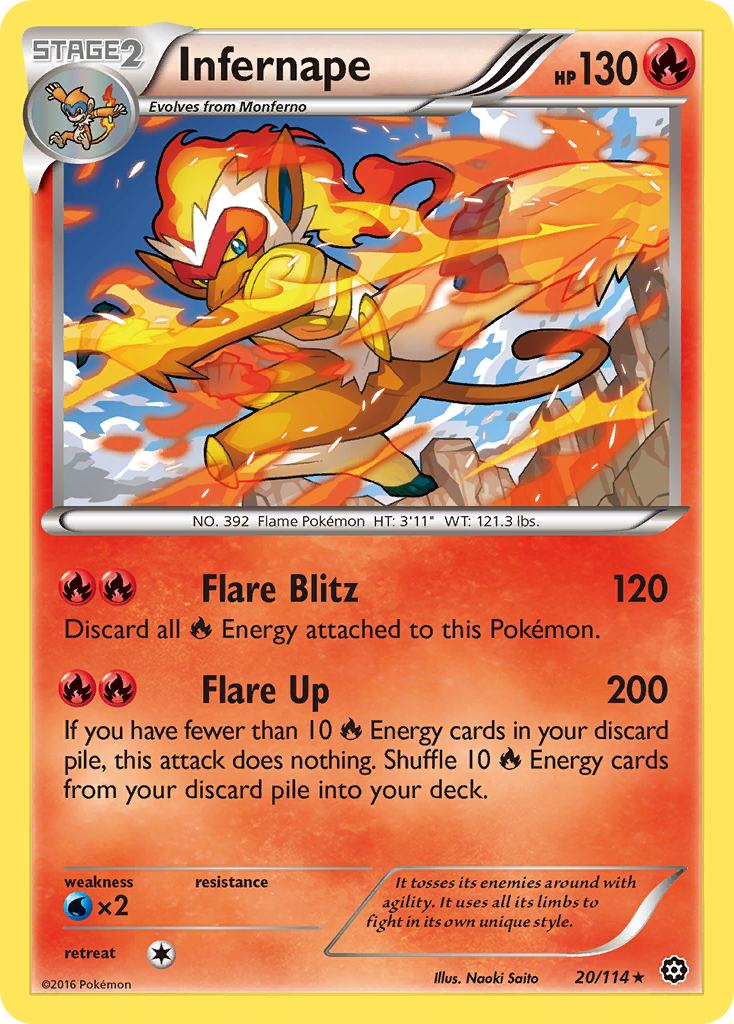 Infernape (20/114) [XY: Steam Siege] | L.A. Mood Comics and Games