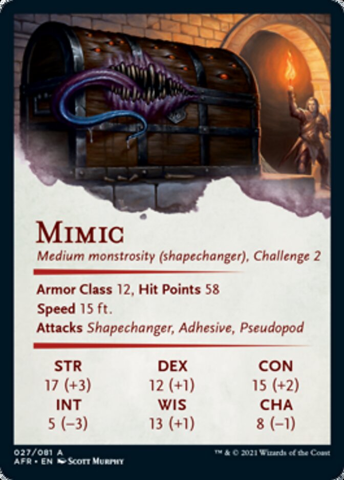 Mimic Art Card [Dungeons & Dragons: Adventures in the Forgotten Realms Art Series] | L.A. Mood Comics and Games