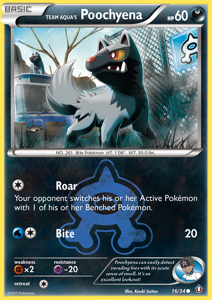 Team Aqua's Poochyena (16/34) [XY: Double Crisis] | L.A. Mood Comics and Games