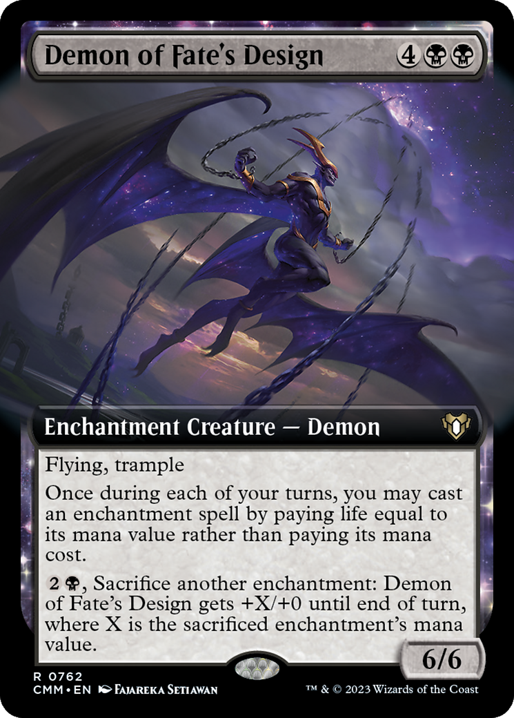 Demon of Fate's Design (Extended Art) [Commander Masters] | L.A. Mood Comics and Games