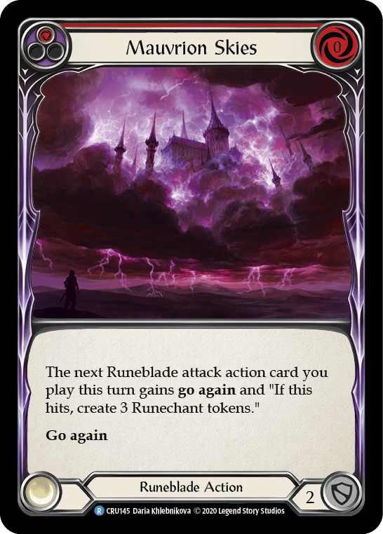 Mauvrion Skies (Red) [CRU145] (Crucible of War)  1st Edition Rainbow Foil | L.A. Mood Comics and Games