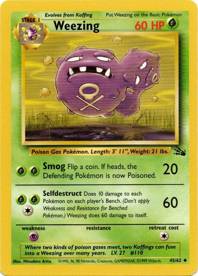 Weezing (45/62) [Fossil Unlimited] | L.A. Mood Comics and Games