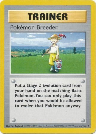 Pokemon Breeder (76/102) [Base Set Shadowless Unlimited] | L.A. Mood Comics and Games