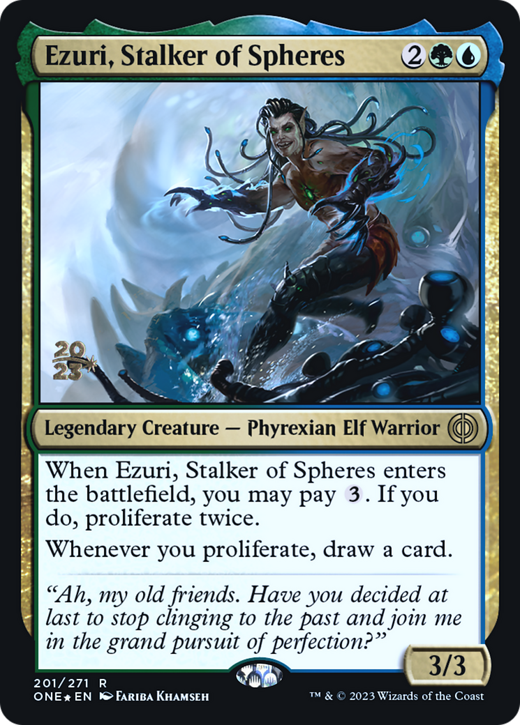 Ezuri, Stalker of Spheres [Phyrexia: All Will Be One Prerelease Promos] | L.A. Mood Comics and Games