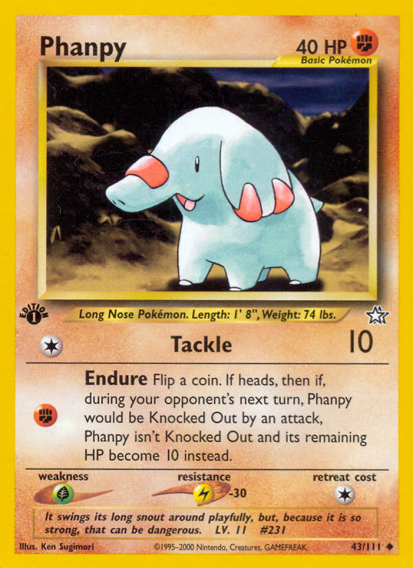 Phanpy (43/111) [Neo Genesis 1st Edition] | L.A. Mood Comics and Games