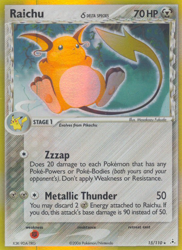 Raichu (15/110) (Delta Species) [EX: Holon Phantoms] | L.A. Mood Comics and Games