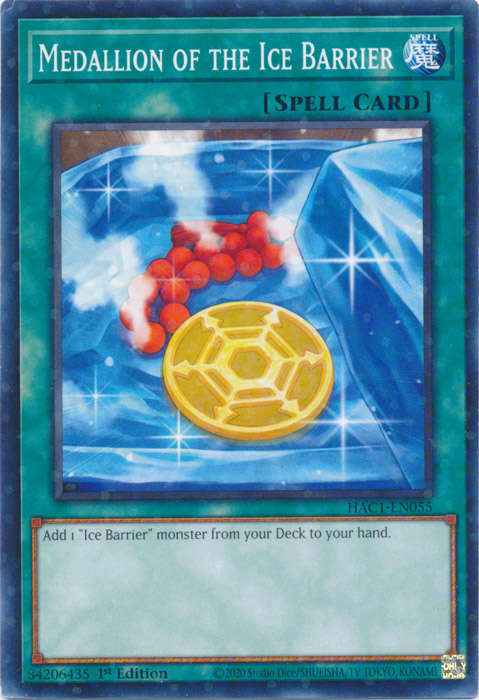 Medallion of the Ice Barrier (Duel Terminal) [HAC1-EN055] Parallel Rare | L.A. Mood Comics and Games