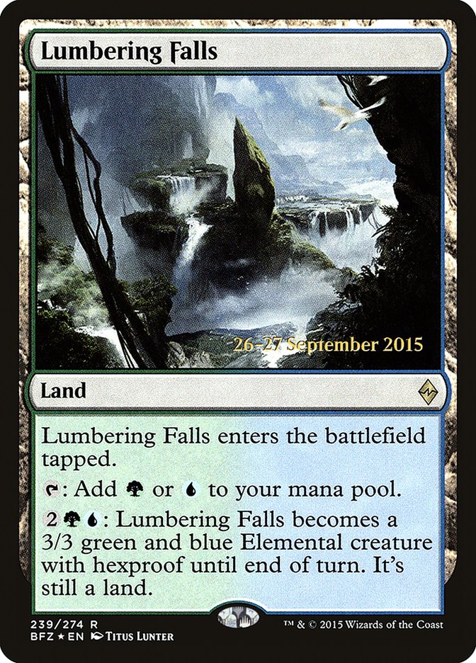 Lumbering Falls [Battle for Zendikar Prerelease Promos] | L.A. Mood Comics and Games