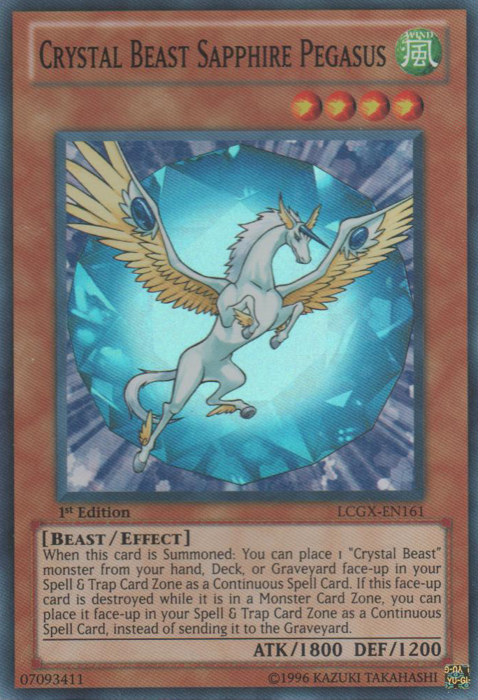 Crystal Beast Sapphire Pegasus [LCGX-EN161] Super Rare | L.A. Mood Comics and Games