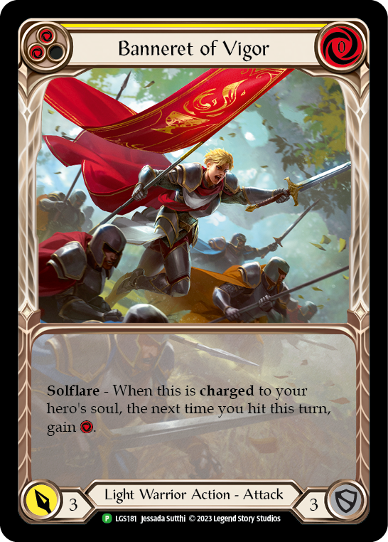 Banneret of Vigor (Extended Art) [LGS181] (Promo)  Rainbow Foil | L.A. Mood Comics and Games