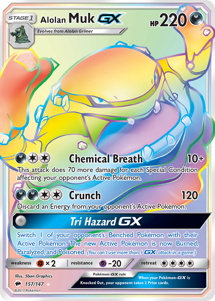 Alolan Muk GX (157/147) [Sun & Moon: Burning Shadows] | L.A. Mood Comics and Games