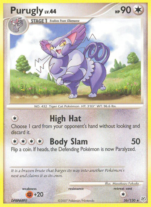Purugly (36/130) [Diamond & Pearl: Base Set] | L.A. Mood Comics and Games