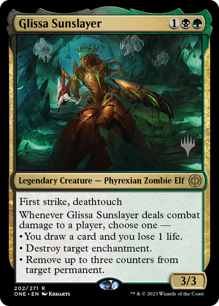 Glissa Sunslayer (Promo Pack) [Phyrexia: All Will Be One Promos] | L.A. Mood Comics and Games