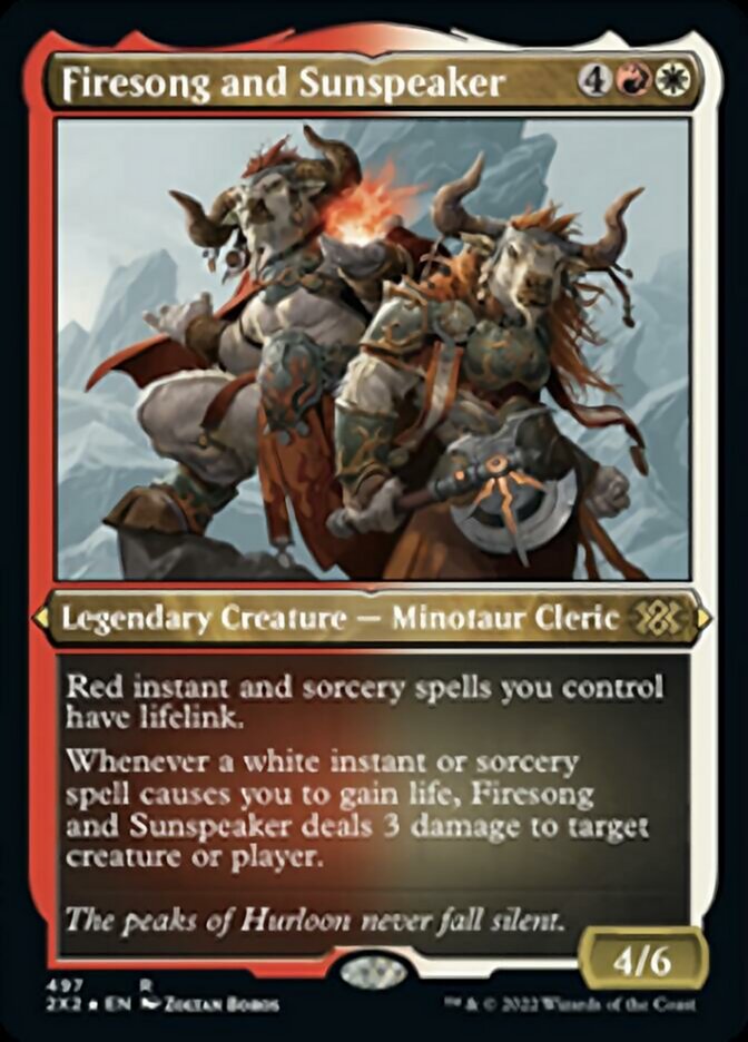 Firesong and Sunspeaker (Foil Etched) [Double Masters 2022] | L.A. Mood Comics and Games