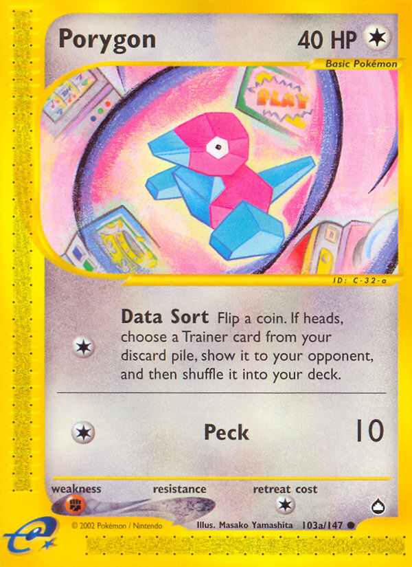 Porygon (103a/147) [Aquapolis] | L.A. Mood Comics and Games