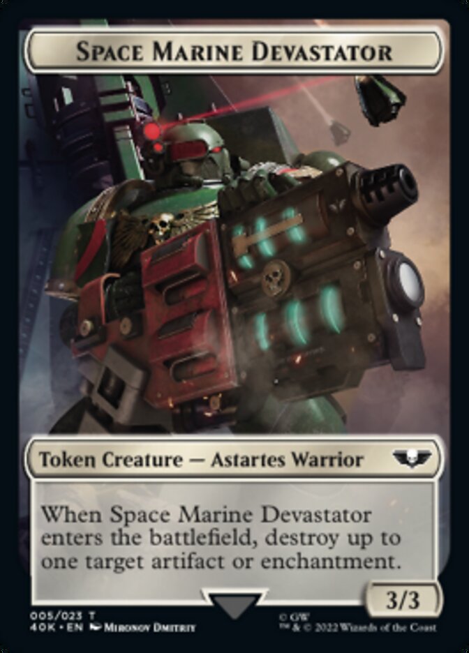 Soldier (002) // Space Marine Devastator Double-Sided Token [Warhammer 40,000 Tokens] | L.A. Mood Comics and Games