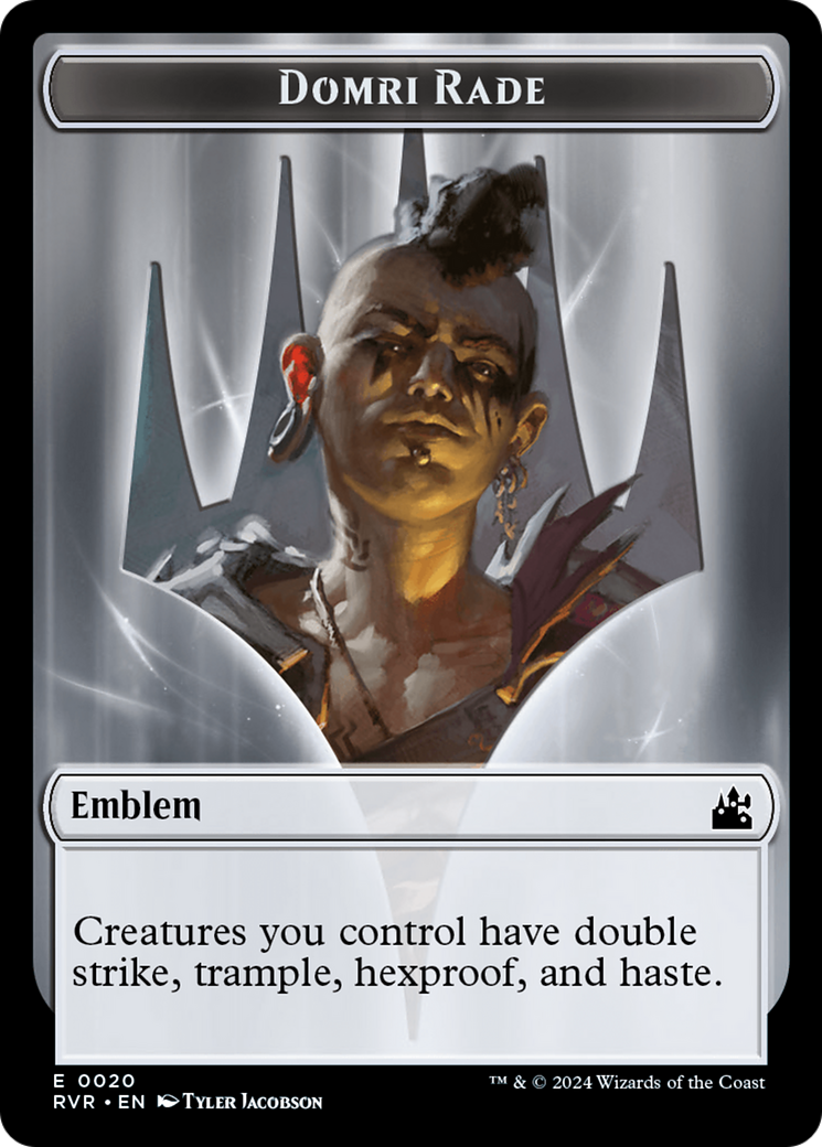 Saproling // Emblem - Domri Rade Double-Sided Token [Ravnica Remastered Tokens] | L.A. Mood Comics and Games