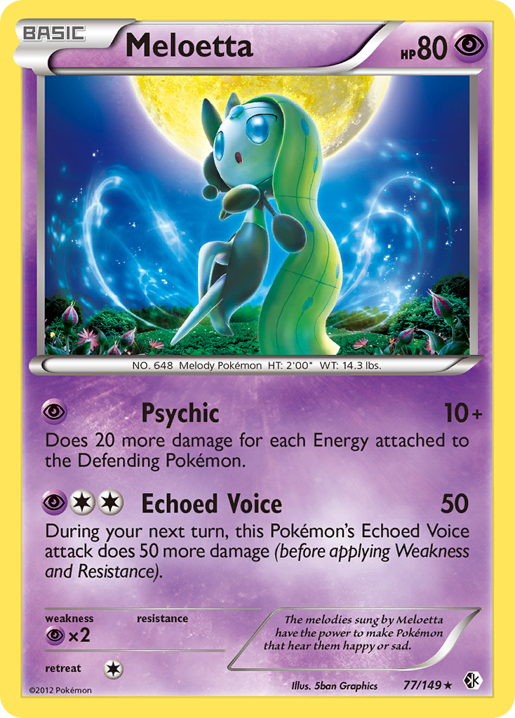 Meloetta (77/149) (Theme Deck Exclusive) [Black & White: Boundaries Crossed] | L.A. Mood Comics and Games