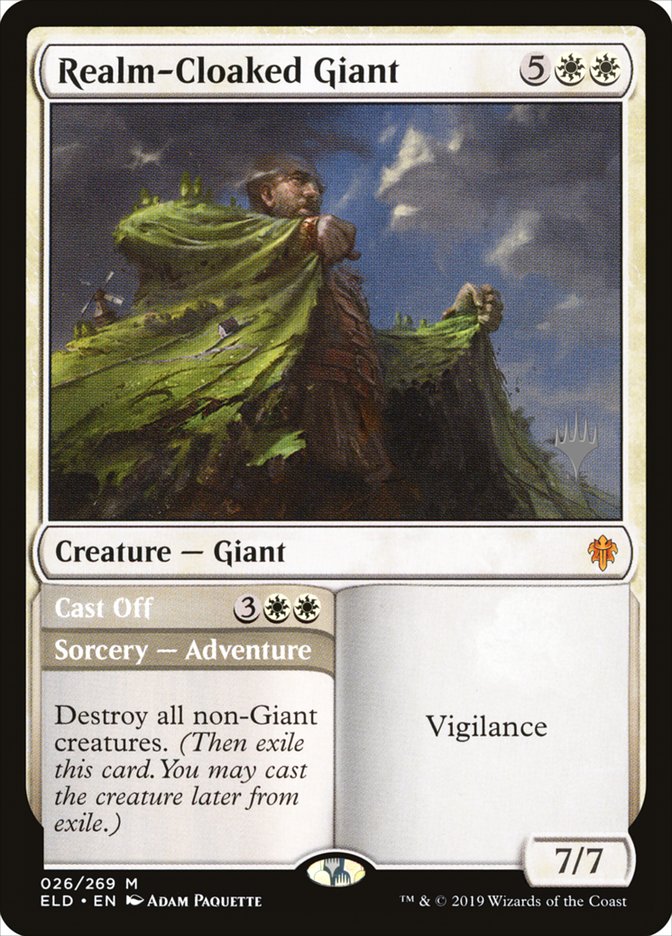 Realm-Cloaked Giant // Cast Off (Promo Pack) [Throne of Eldraine Promos] | L.A. Mood Comics and Games