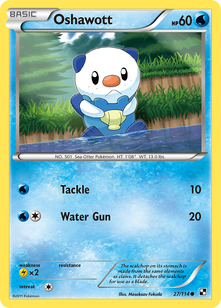 Oshawott (27/114) [Black & White: Base Set] | L.A. Mood Comics and Games