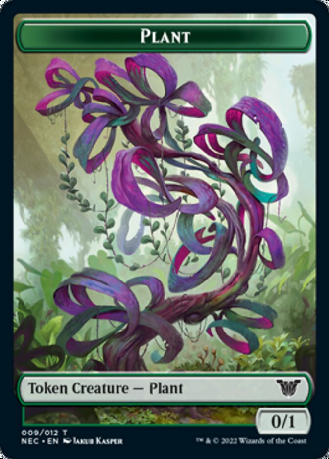 Plant // Treasure Double-Sided Token [Kamigawa: Neon Dynasty Commander Tokens] | L.A. Mood Comics and Games