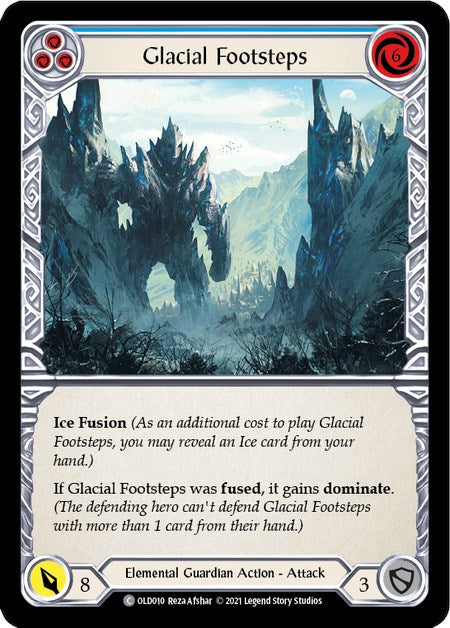 Glacial Footsteps (Blue) [OLD010] (Tales of Aria Oldhim Blitz Deck)  1st Edition Normal | L.A. Mood Comics and Games