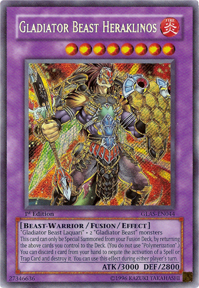Gladiator Beast Heraklinos [GLAS-EN044] Secret Rare | L.A. Mood Comics and Games