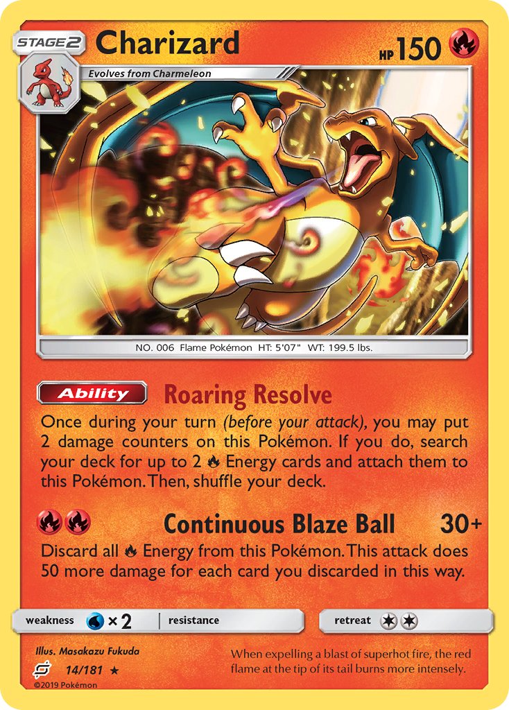 Charizard (14/181) (Theme Deck Exclusive) [Sun & Moon: Team Up] | L.A. Mood Comics and Games
