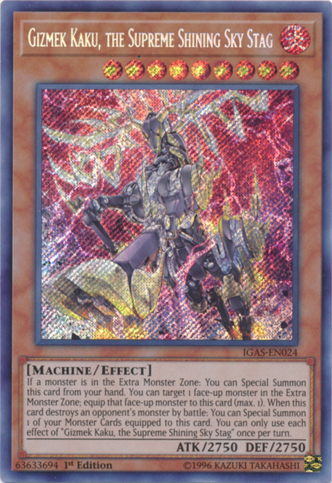 Gizmek Kaku, the Supreme Shining Sky Stag [IGAS-EN024] Secret Rare | L.A. Mood Comics and Games