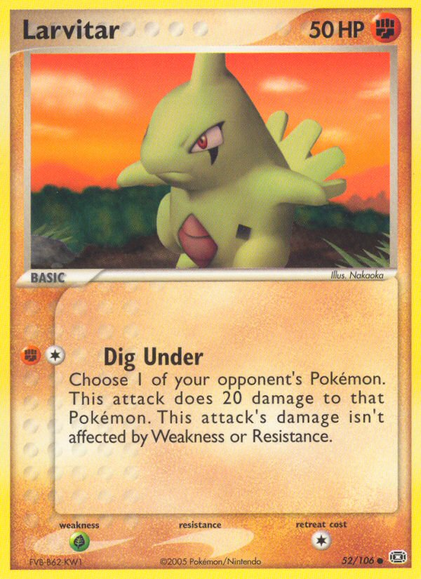 Larvitar (52/106) [EX: Emerald] | L.A. Mood Comics and Games