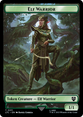 Elf Warrior // Bird Double Sided Token [The Lord of the Rings: Tales of Middle-Earth Commander Tokens] | L.A. Mood Comics and Games