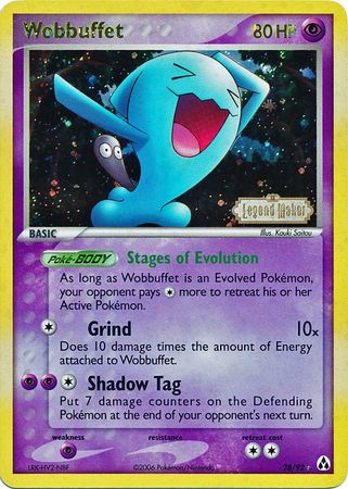 Wobbuffet (28/92) (Stamped) [EX: Legend Maker] | L.A. Mood Comics and Games